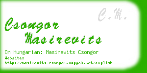 csongor masirevits business card